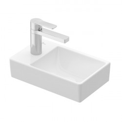 VILLEROY & BOCH Avento umývadielko 36x22 cm, bez prepadu, 1 otvor na batériu vľavo, alpská biela 43003R01