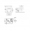Villeroy & Boch set WC misa AVENTO s DirectFlush, sedátko SoftClose, predstenový modul WC SANIT Ineo Plus, tlačítko biele leskl
