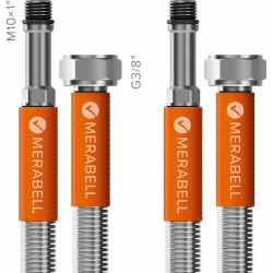 hadica na pripojenie vody batériová set 2 ks MERABELL EN10380 Aqua Profi G3/8"- M10 x 1 - 700 mm, s perlátorom