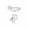 KEUCO sprchové rameno 462 mm chróm 53088010402 KEUCO sprchové rameno 462 mm chróm 53088010402