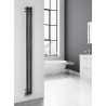 SAPHO PILON radiátor 122x1800mm, so 2 háčikmi, čierna matná IZ124T