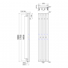 SAPHO PILON radiátor 270x1800mm, so 4 háčikmi, chróm IZ120T