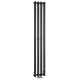 SAPHO PILON radiátor 270x1800mm, so 4 háčikmi, čierna matná IZ122T