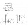 MYBATH Dee misa WC kombi Vortex + nádrž + sedátko SoftClose biela, 460256