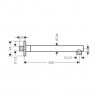 Hansgrohe Vernis Shape sprchové rameno 24cm na stenu chróm 26405000H Hansgrohe Vernis Shape sprchové rameno 24cm na stenu chróm 26405000H