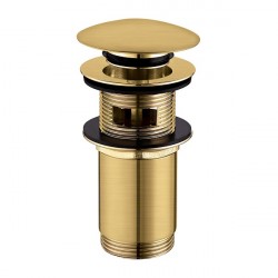OMNIRES CGS umývadlový odtokový ventil 5/4" Push-Open kartáčovaný vzhľad zlata 430773