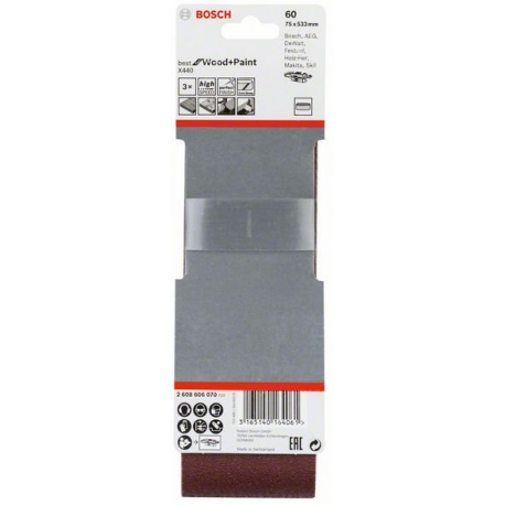 BOSCH 75x533 60z pás brúsny BOSCH 75x533 60z pás brúsny