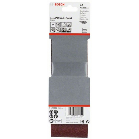 BOSCH 75x533 40z pás brúsny BOSCH 75x533 40z pás brúsny