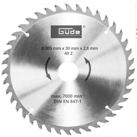 GUDE HM 305x30 40Z kotúč pílový GUDE HM 305x30 40Z kotúč pílový