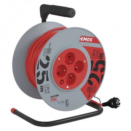 EMOS bubon káblový 4Z/25m PVC / 230 V / 3x1,5 mm2,s pohyblivým stredom EMOS bubon káblový 4Z/25m PVC / 230 V / 3x1,5 mm2,s pohyblivým stredom