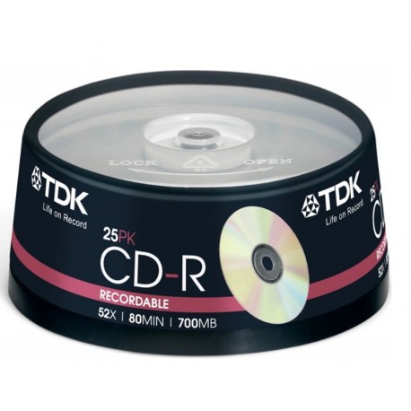 TDK CD-R 700MB 52x, 25ks