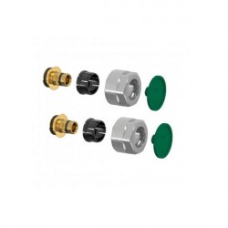 P.M.H. zverné šróbenie 3/4" EK pre ventil Universal ( sada 2ks, Aluplex 16x2mm ) nikel