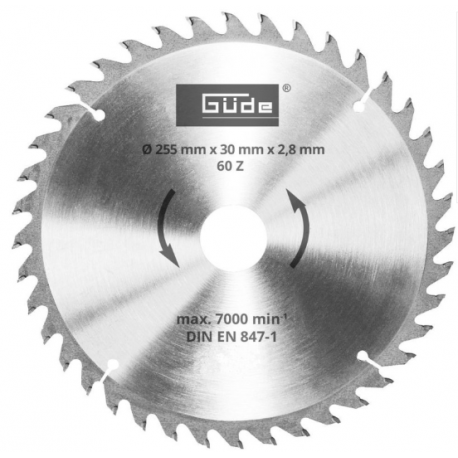 GUDE HM 255x30 60Z kotúč pílový