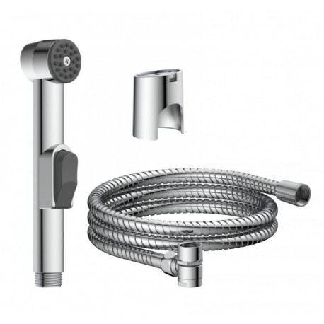 Umývadlová ručná sprcha, bidetová ručná sprcha, s nástenným držiakom a sprchovou hadicou, chróm EISl DX22