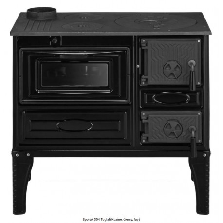 Sporák 304 Tuglali Kuzine, čierny, ľavý
