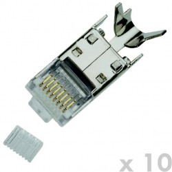 Datacom Plug STP CAT7(6A) 8p8c- RJ45 drôt (10 ks)