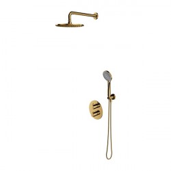 OMNIRES Y set sprchový podom.termostat s hornou a 5jet ručnou sprchou lesklá zlatá SYSYT05GL - ROZBALENÝ TOVAR