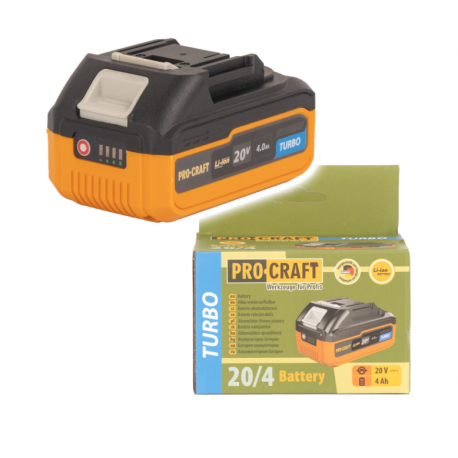 PROCRAFT 20/4 TURBO 20V Li-ion 4000mAh akumulátor