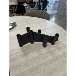 CALLIGARIS svietnik keramický CATHEDRAL, 13,5 cm, čierny - ROZBALENÝ TOVAR