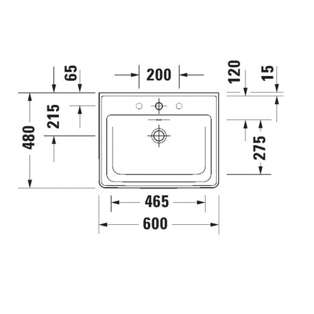 D-NEO umývadlo 60 x 48 cm + batéria Hansgorhe LOGIS 100 Push-open