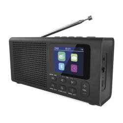 EMOS E0090 čierne prenosné rádio s Bluetooth FM/MP3/DAB/DAB+