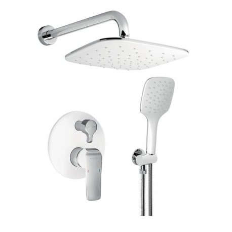 NOVASERVIS Nobless Tina sprchova sada pod omietku, biela/chróm, SADA38050R,1