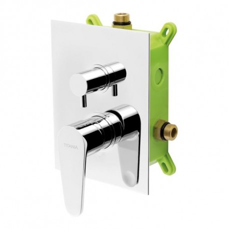 NOVASERVIS TITANIA FRESH batéria podomietková s boxom 2 vývody chróm BOX96051R,0