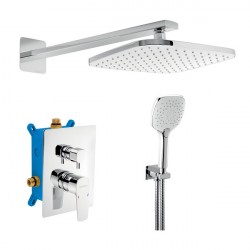 Novaservis Metalia 58 - Sprchový set s batériou pod omietku, 23x23 cm, 3 prúdy, chróm SADA58051R,0