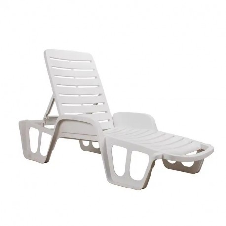 Lehátko plastovéLETTINO FISSO, biele, pre domáce použitie