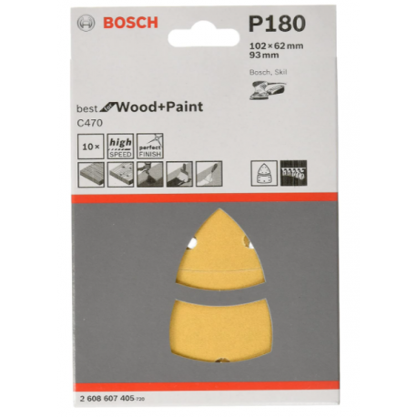 BOSCH 102x62 mm 180z/10ks brusivo delta