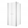 RONAL SOLINO SET 2v1 sprchový kút SOLL2 + SOLT2 90 x 90cm, 4-uhol, dvojkrídlové dvere + bočná stena - ROZBALENÝ TOVAR