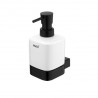 NIMCO KIBO set doplnkov - dávkovač mydla 250 ml + pohár s držiakom, čierna matná