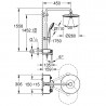 Grohe Euphoria SmartControl sprchový systém 260 Mono 3-prúdy + vaňový výtok s termostatom, na stenu, chróm, 26510000
