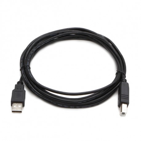 Logo USB kábel (2.0), USB A samec - USB B samec, 3m, čierny, blister
