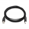 Logo USB kábel (2.0), USB A samec - USB B samec, 3m, čierny, blister