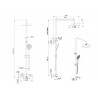 MyBath Dee sprchový systém s termostatom 23 cm, 3 prúdy, chróm 461177