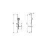 HANSA Basic set pre sprchu - sprchová batéria + sprchový set s ručnou sprchou a tyčou 70cm, chróm
